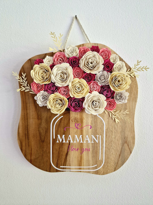 Panneau mural fleuri