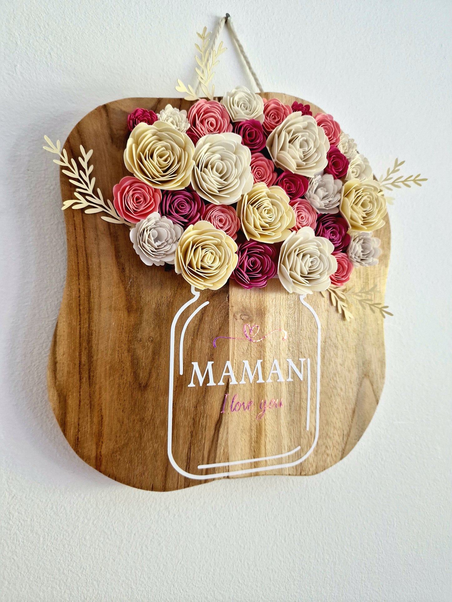 Panneau mural fleuri