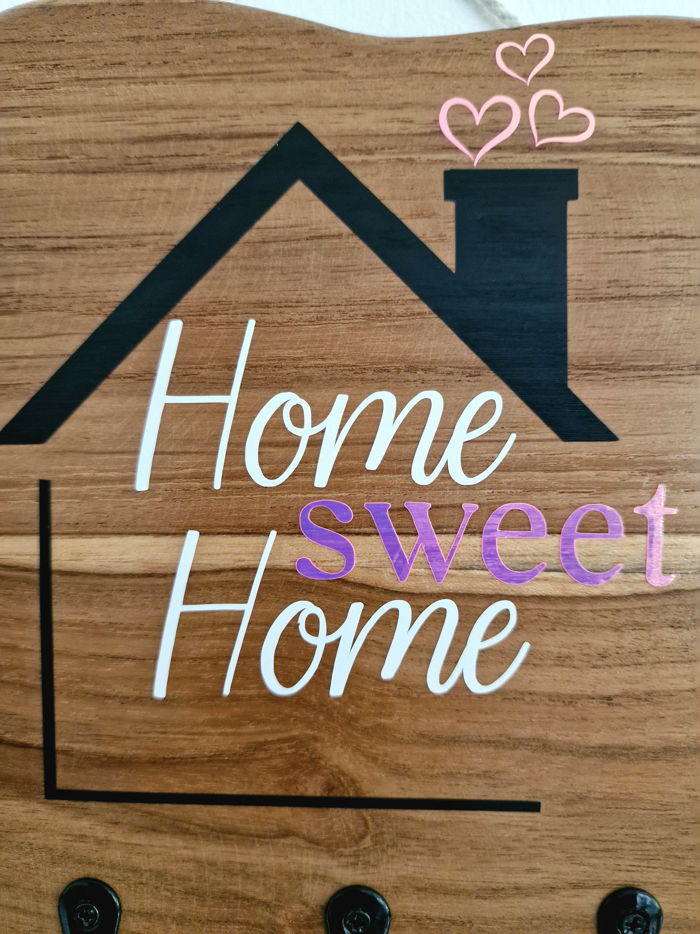 Accroche-clés mural avec texte personnalisé