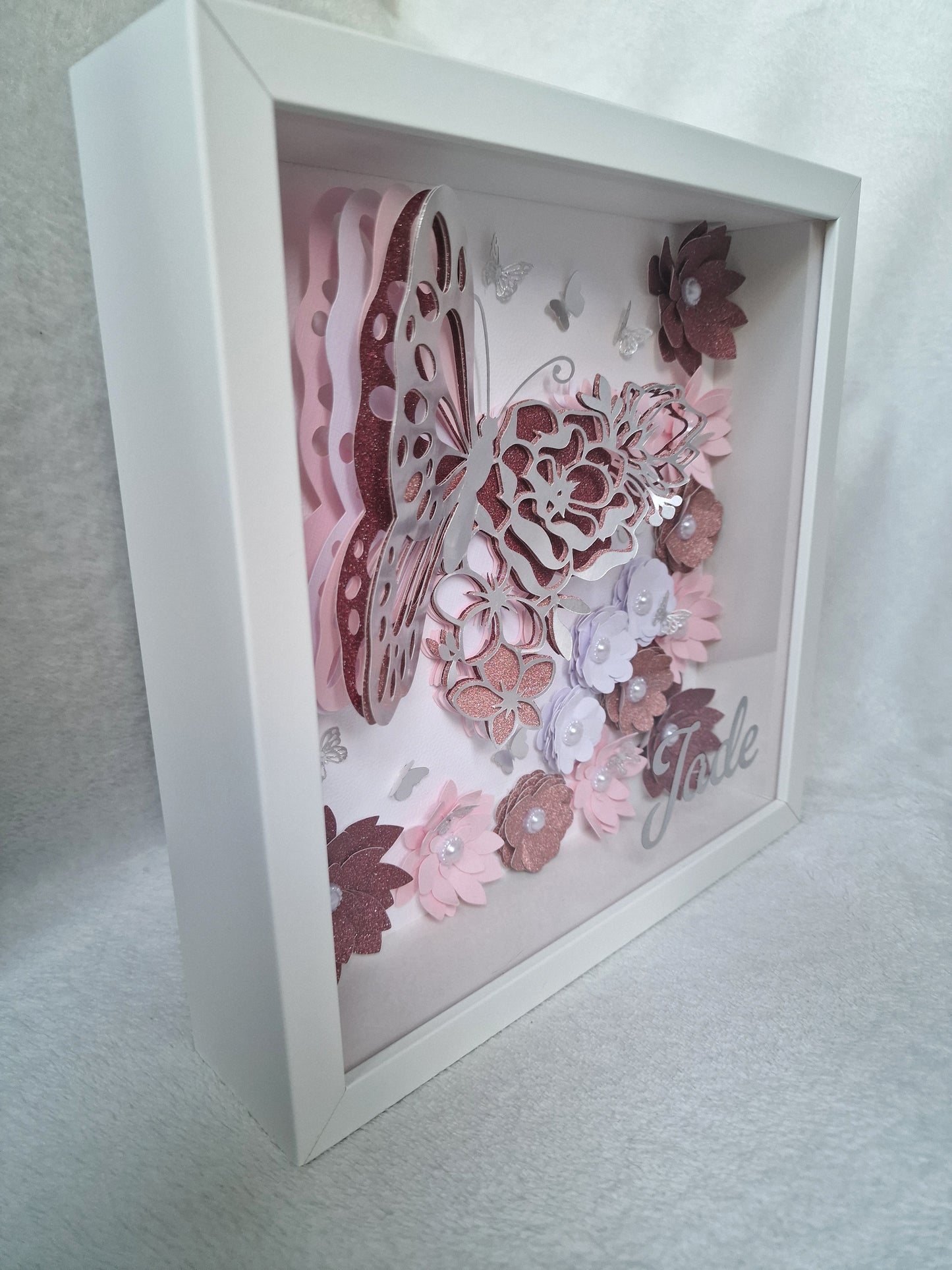 Cadre - Papillons et fleurs