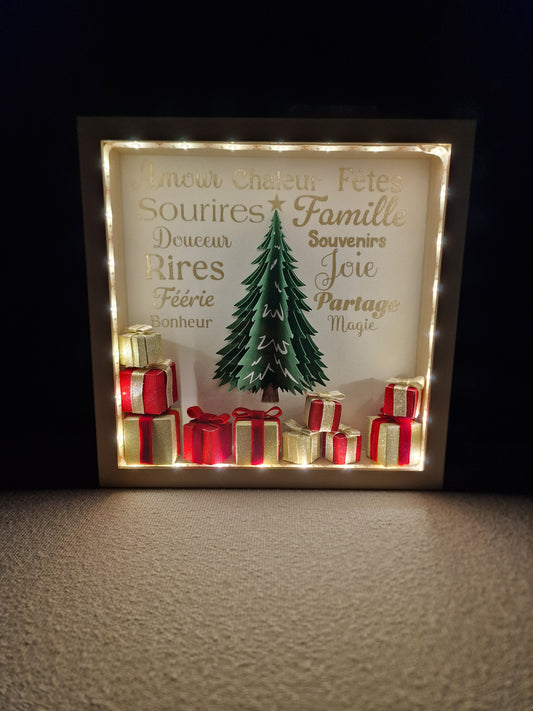 Cadre lumineux de Noël