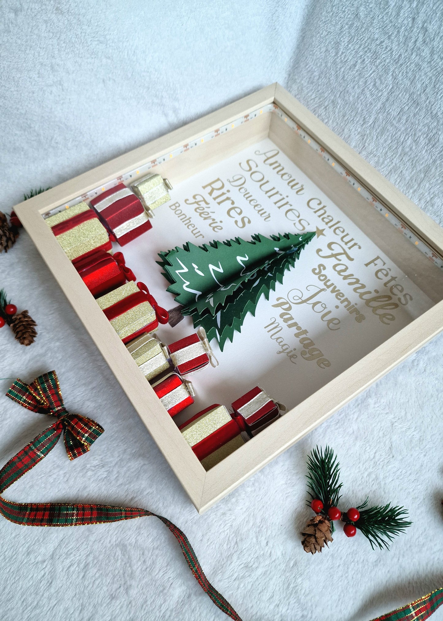 Cadre lumineux de Noël