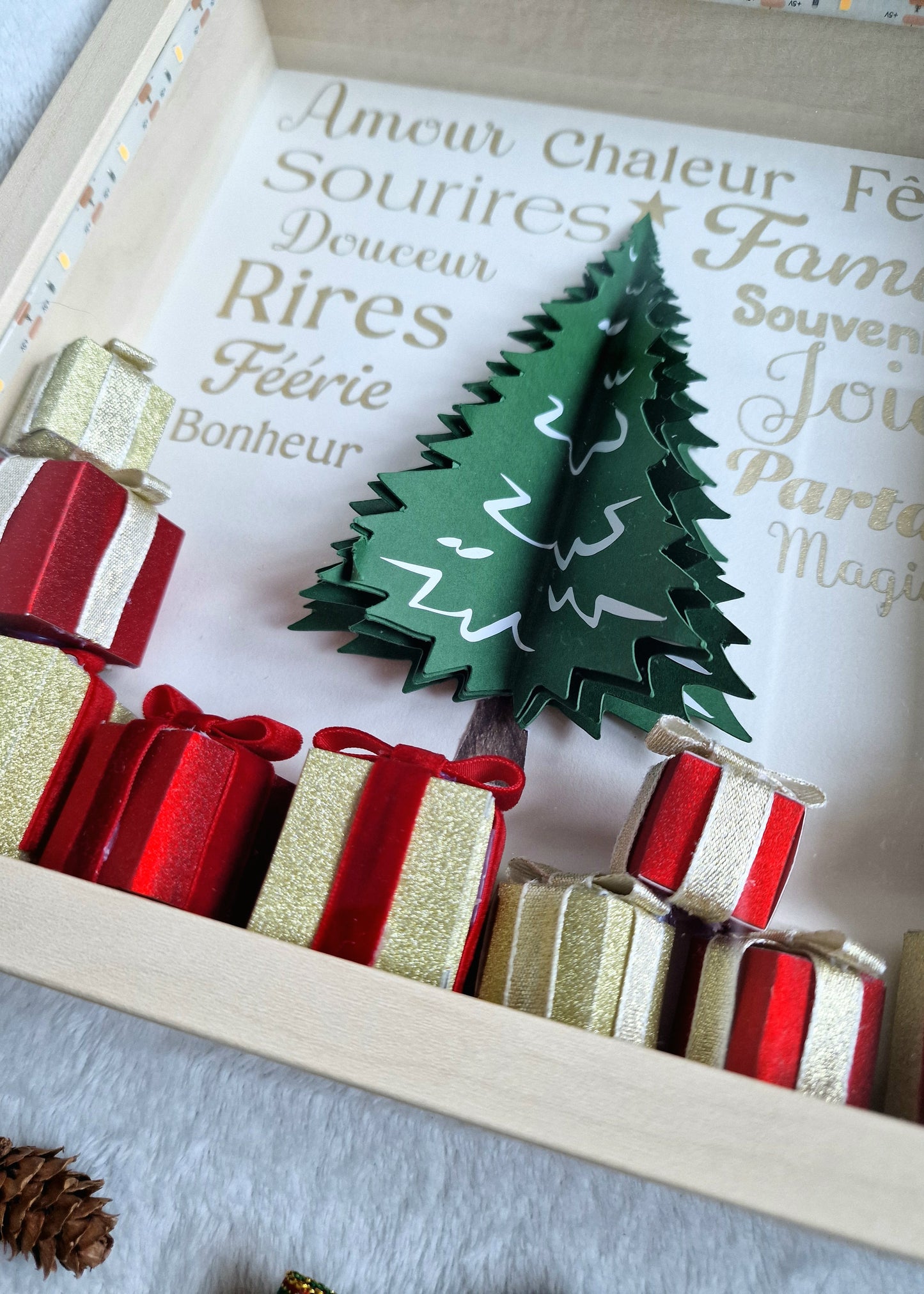 Cadre lumineux de Noël