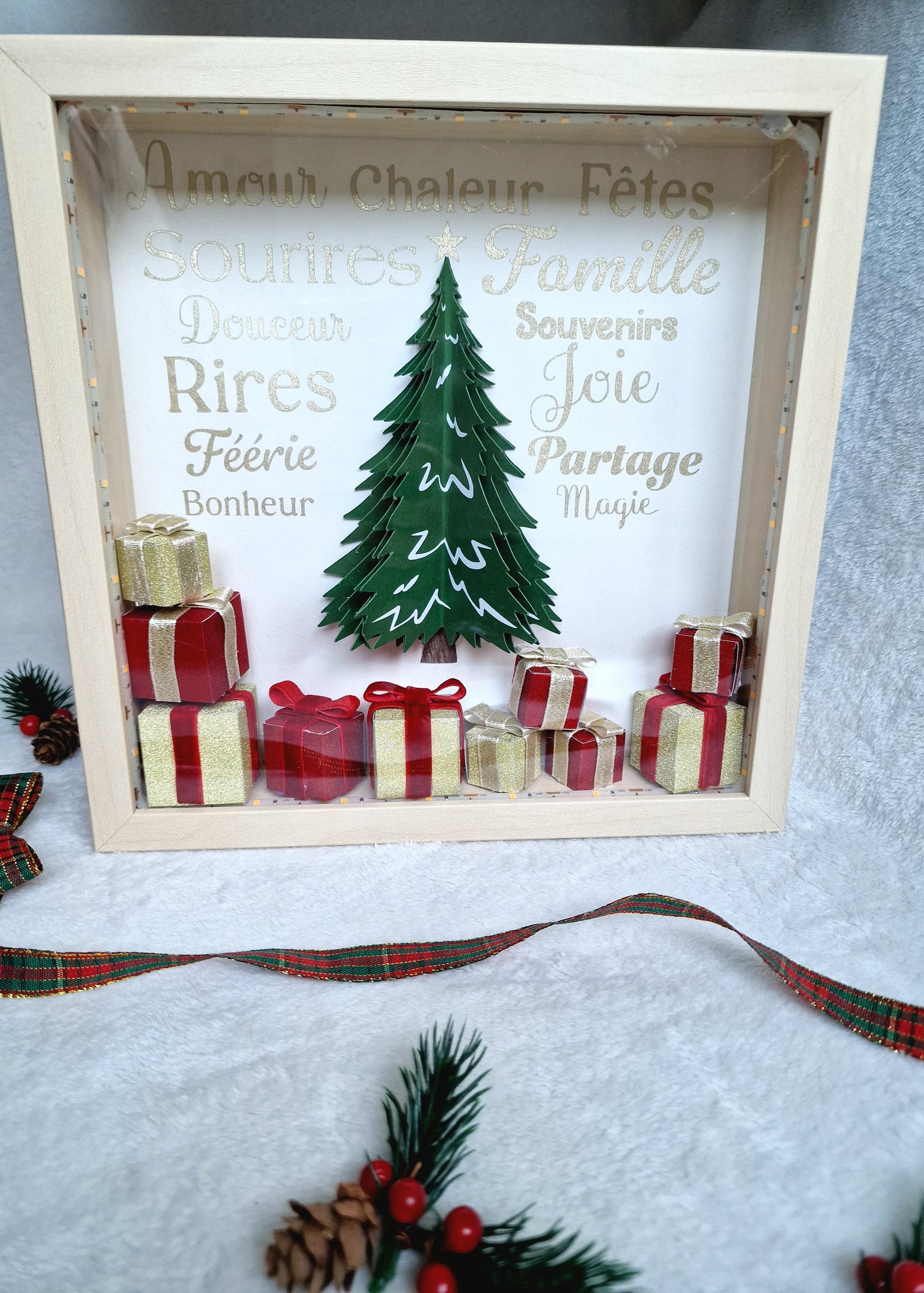 Cadre lumineux de Noël