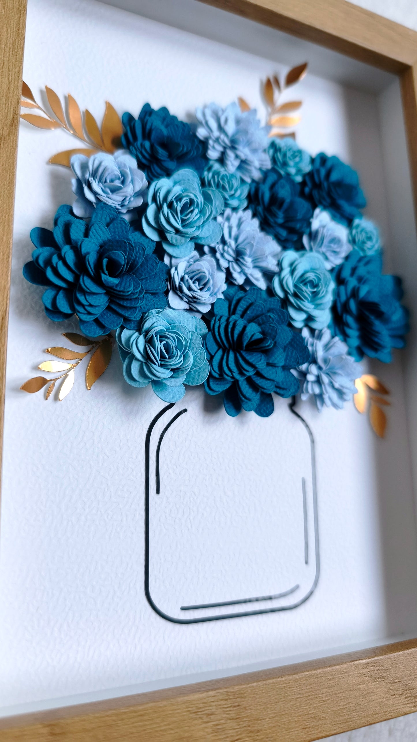 Cadre fleuri aux teintes bleues 🩵