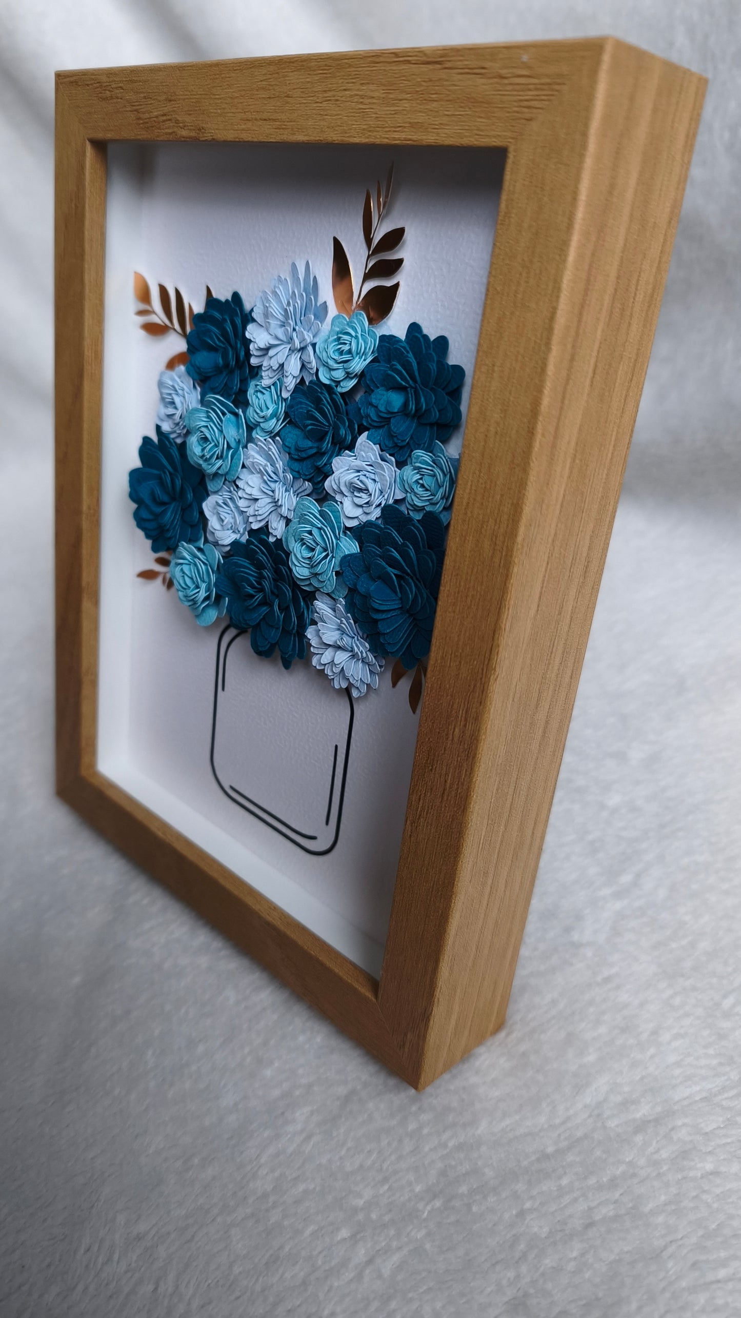 Cadre fleuri aux teintes bleues 🩵