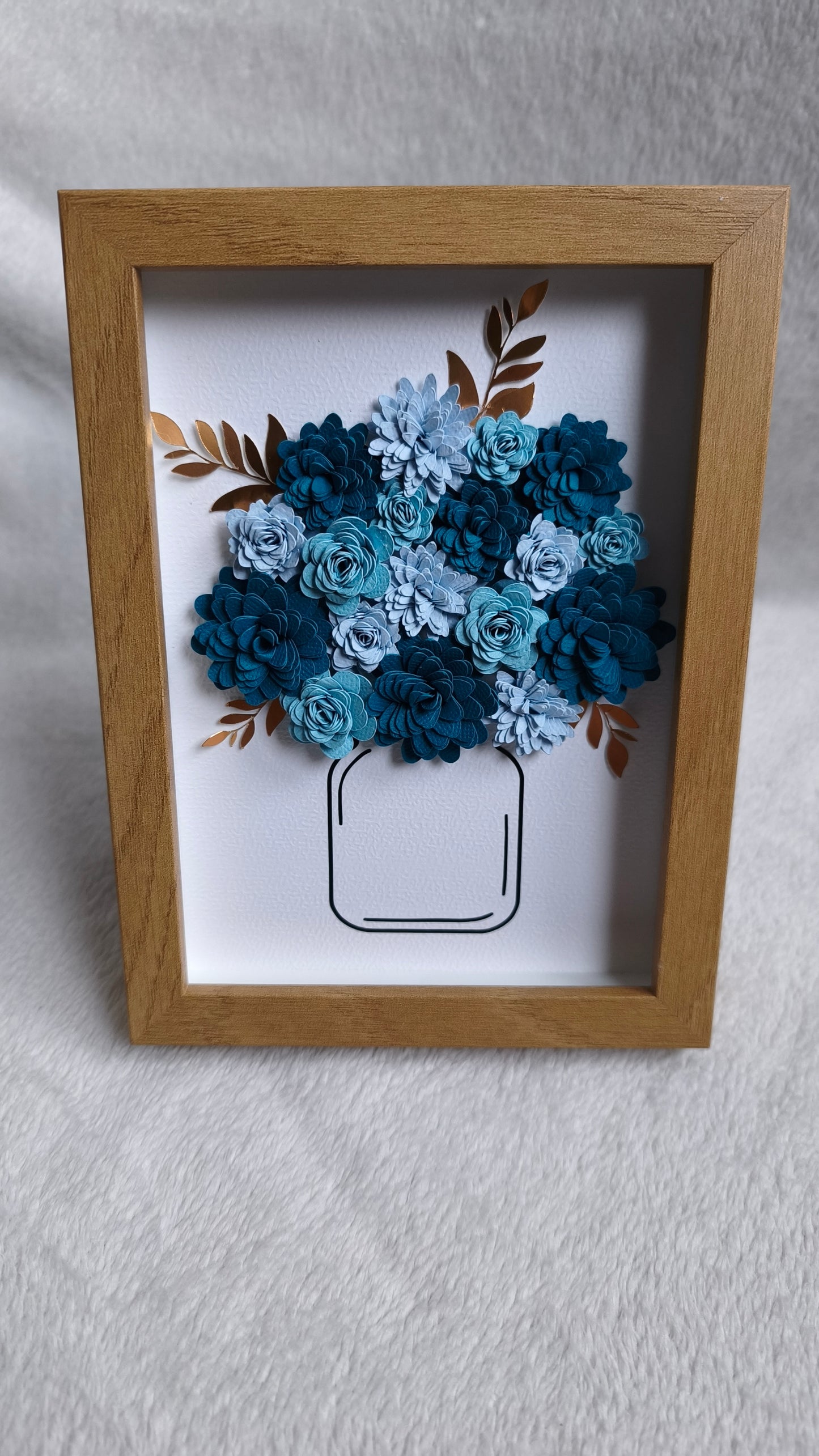 Cadre fleuri aux teintes bleues 🩵