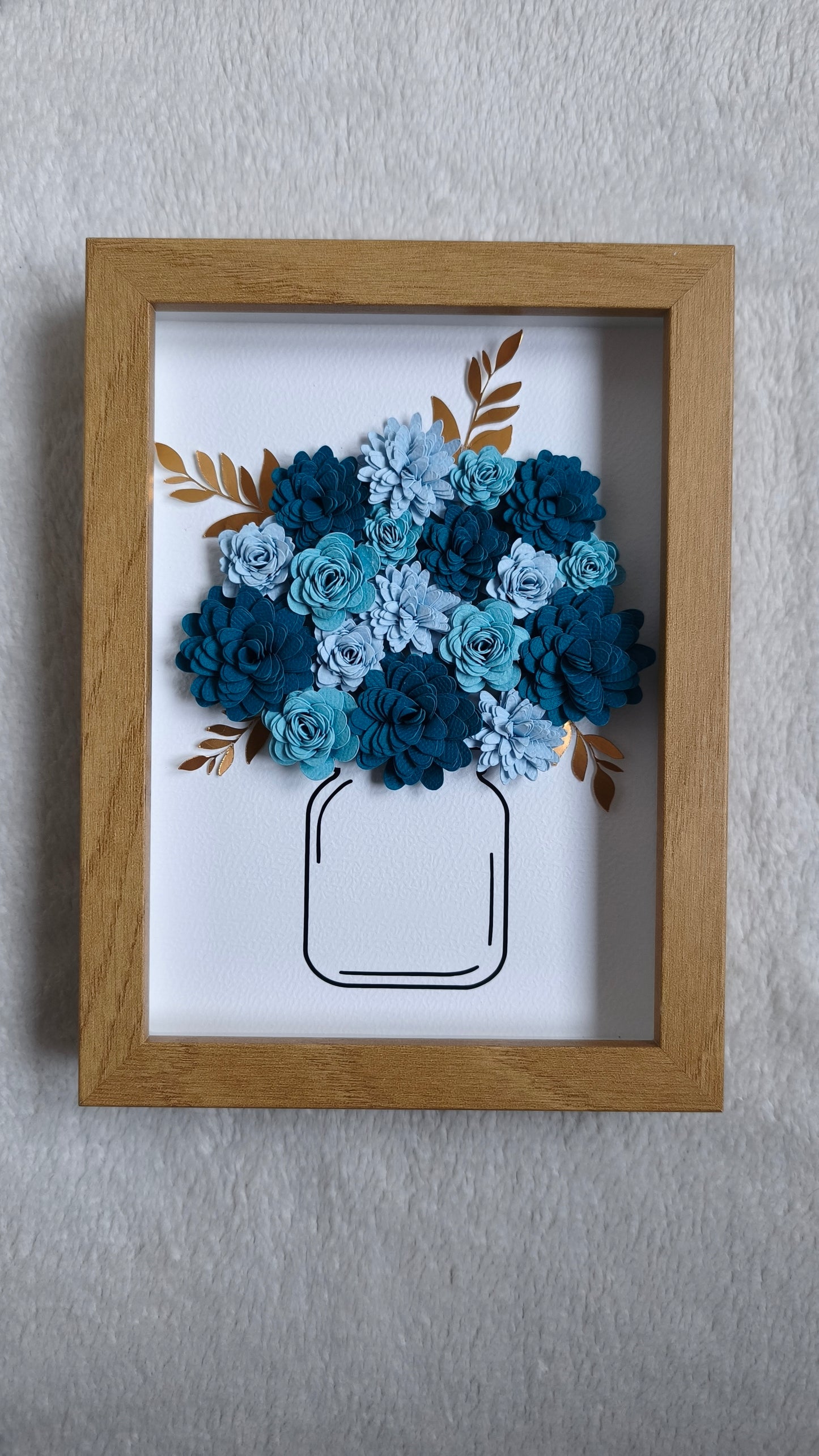 Cadre fleuri aux teintes bleues 🩵
