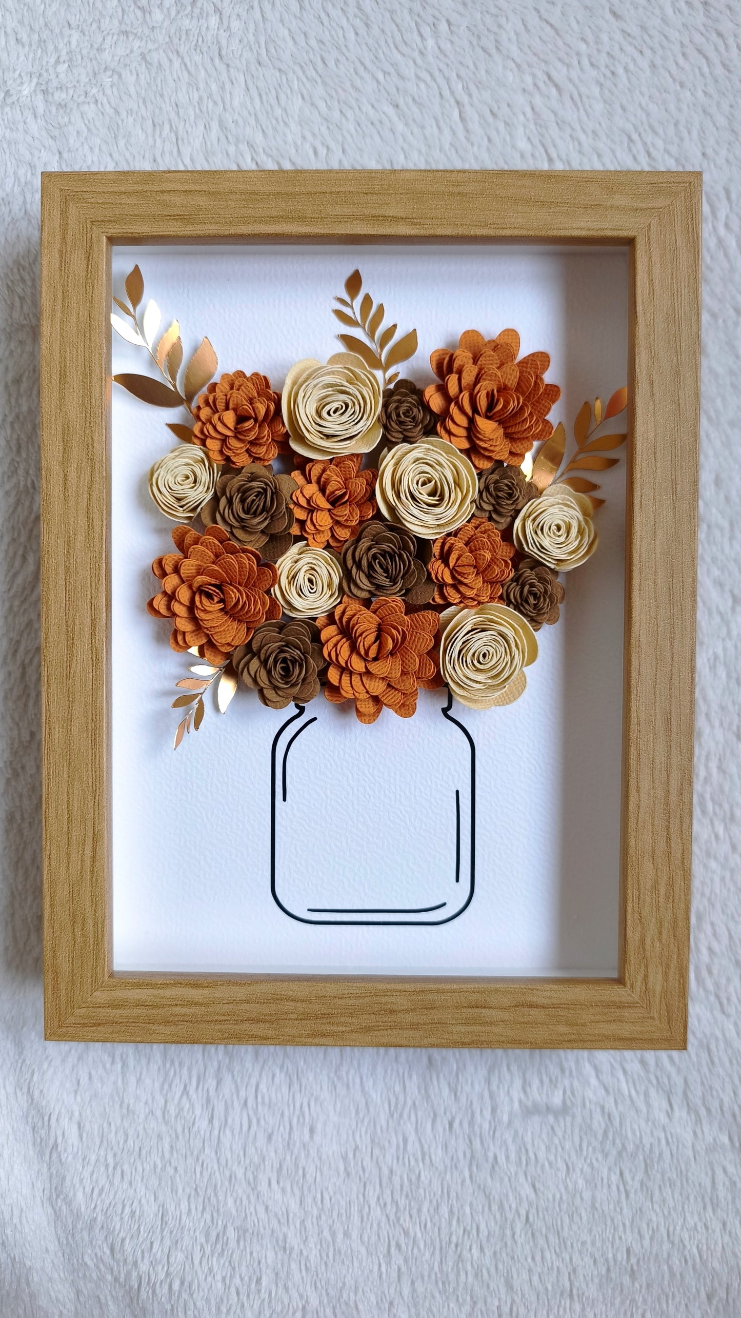Cadre fleuri aux teintes terracotta 🤎