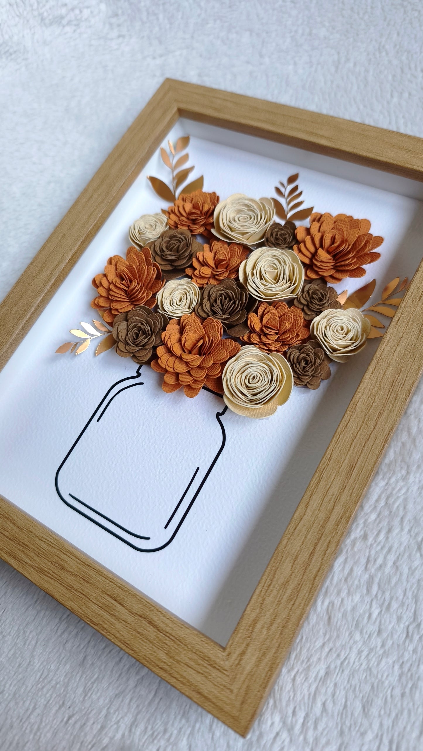 Cadre fleuri aux teintes terracotta 🤎