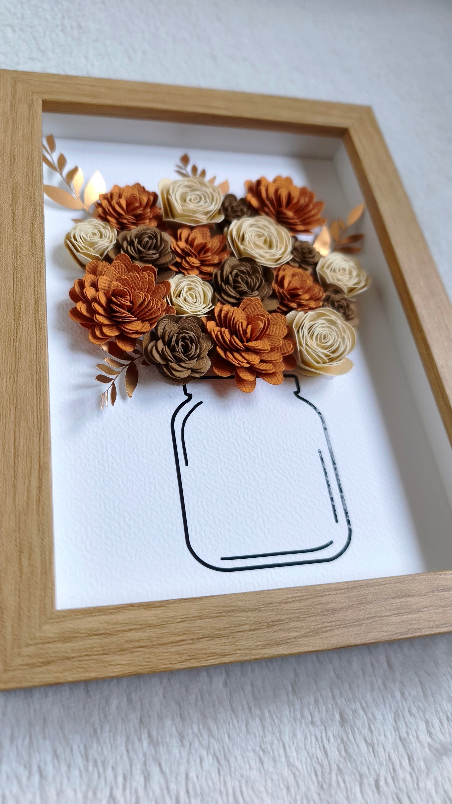 Cadre fleuri aux teintes terracotta 🤎