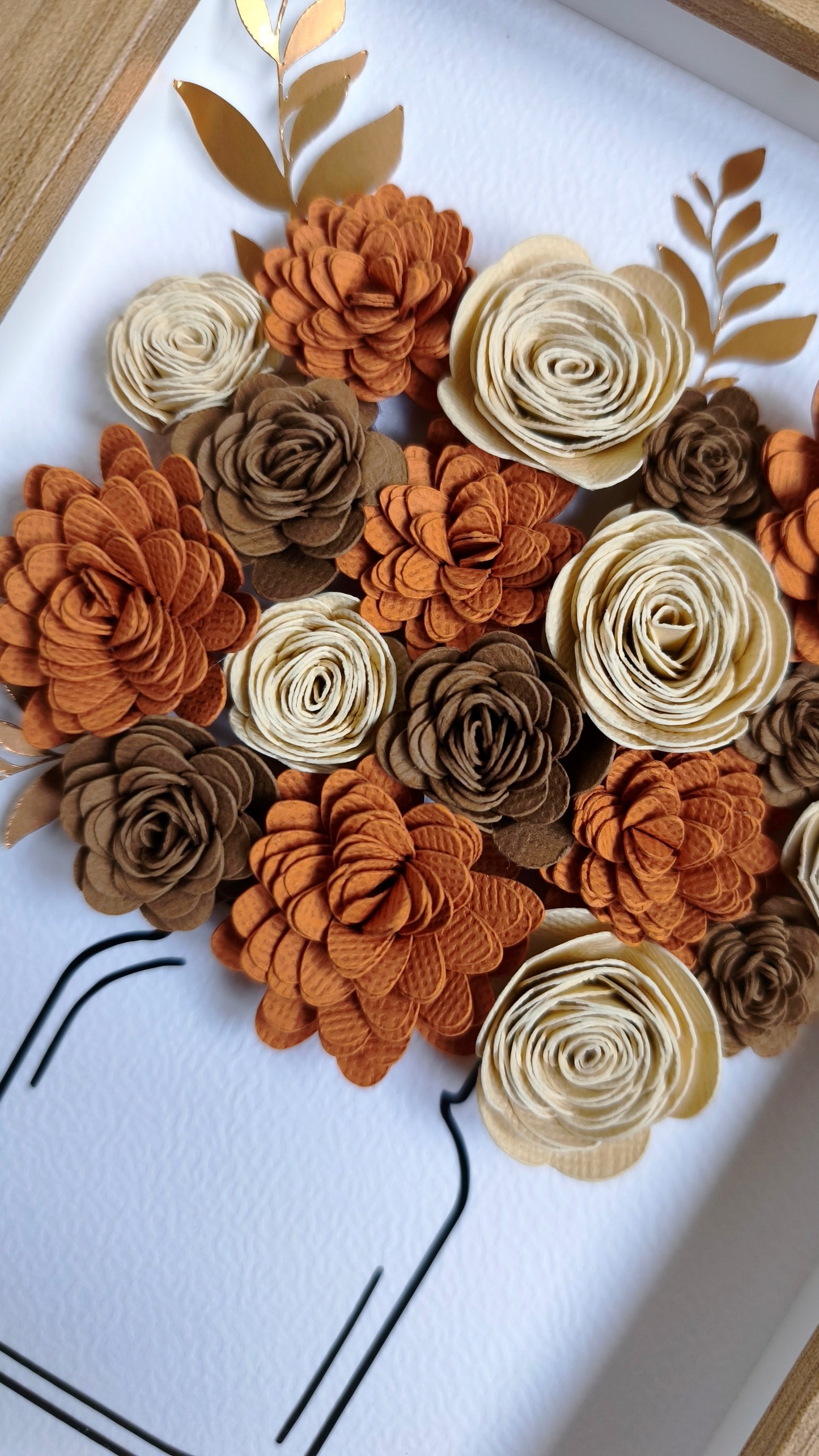Cadre fleuri aux teintes terracotta 🤎