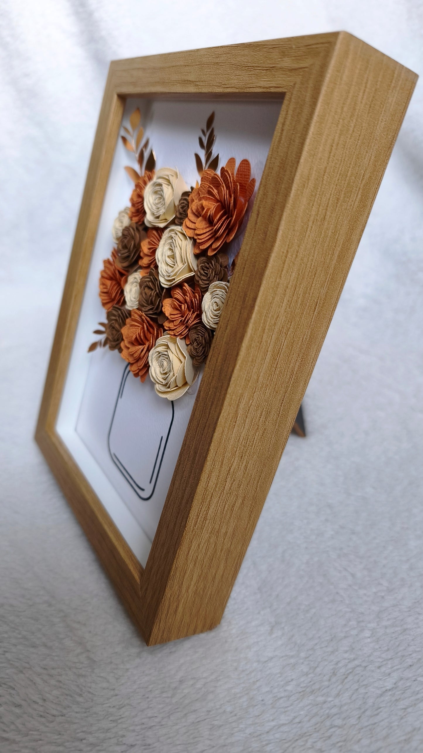 Cadre fleuri aux teintes terracotta 🤎