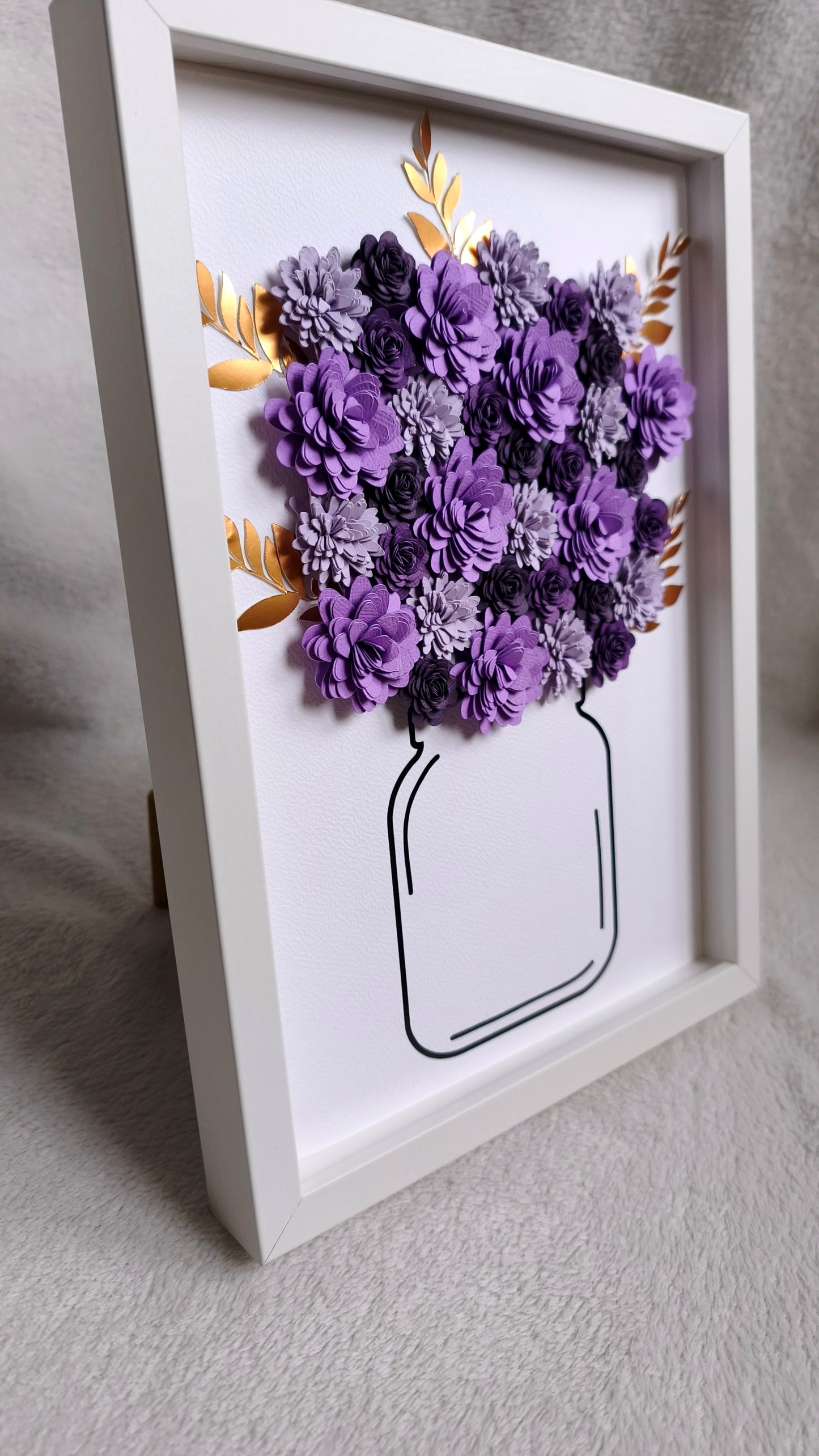 Cadre fleuri aux teintes violettes 💜