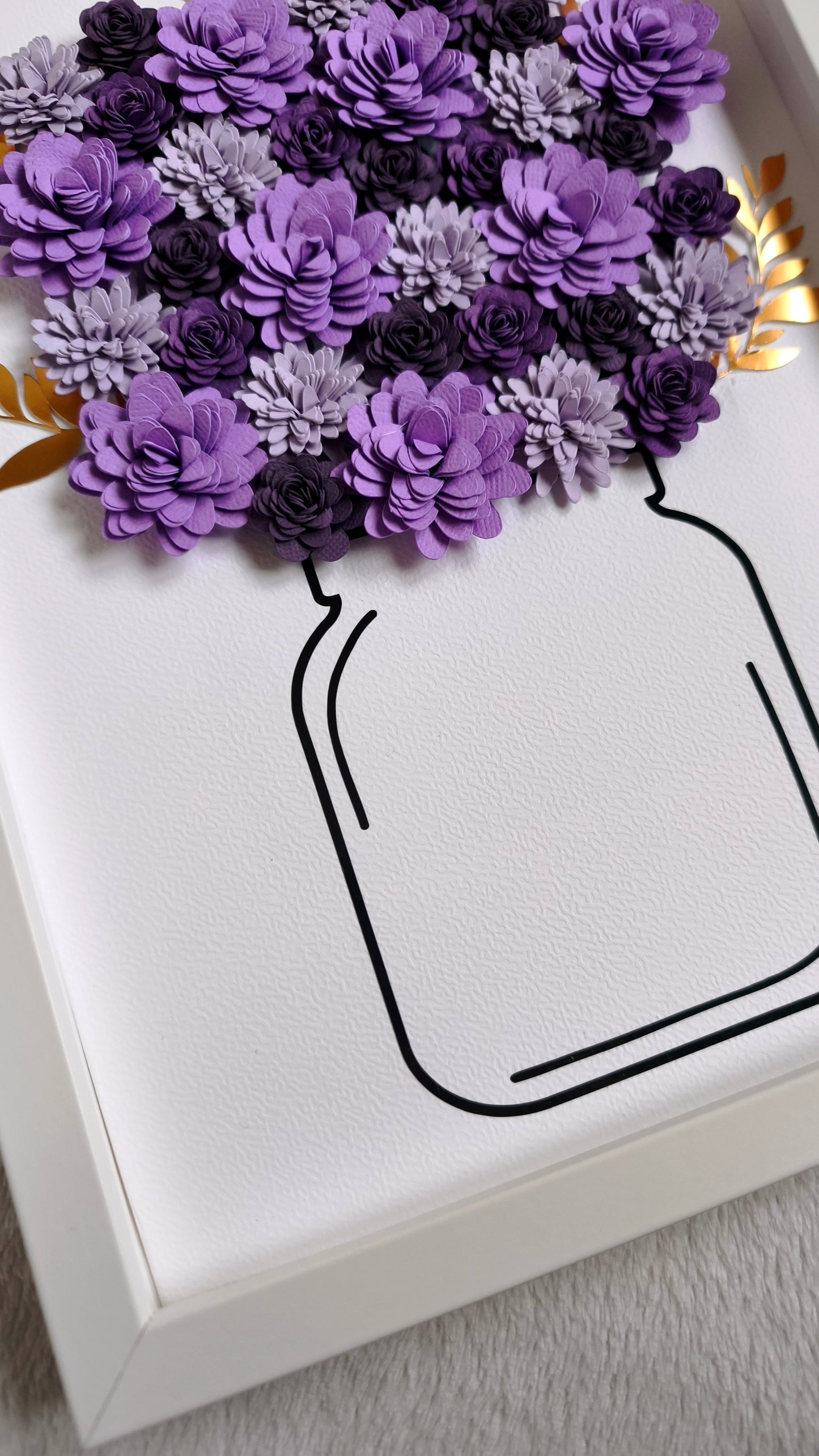 Cadre fleuri aux teintes violettes 💜
