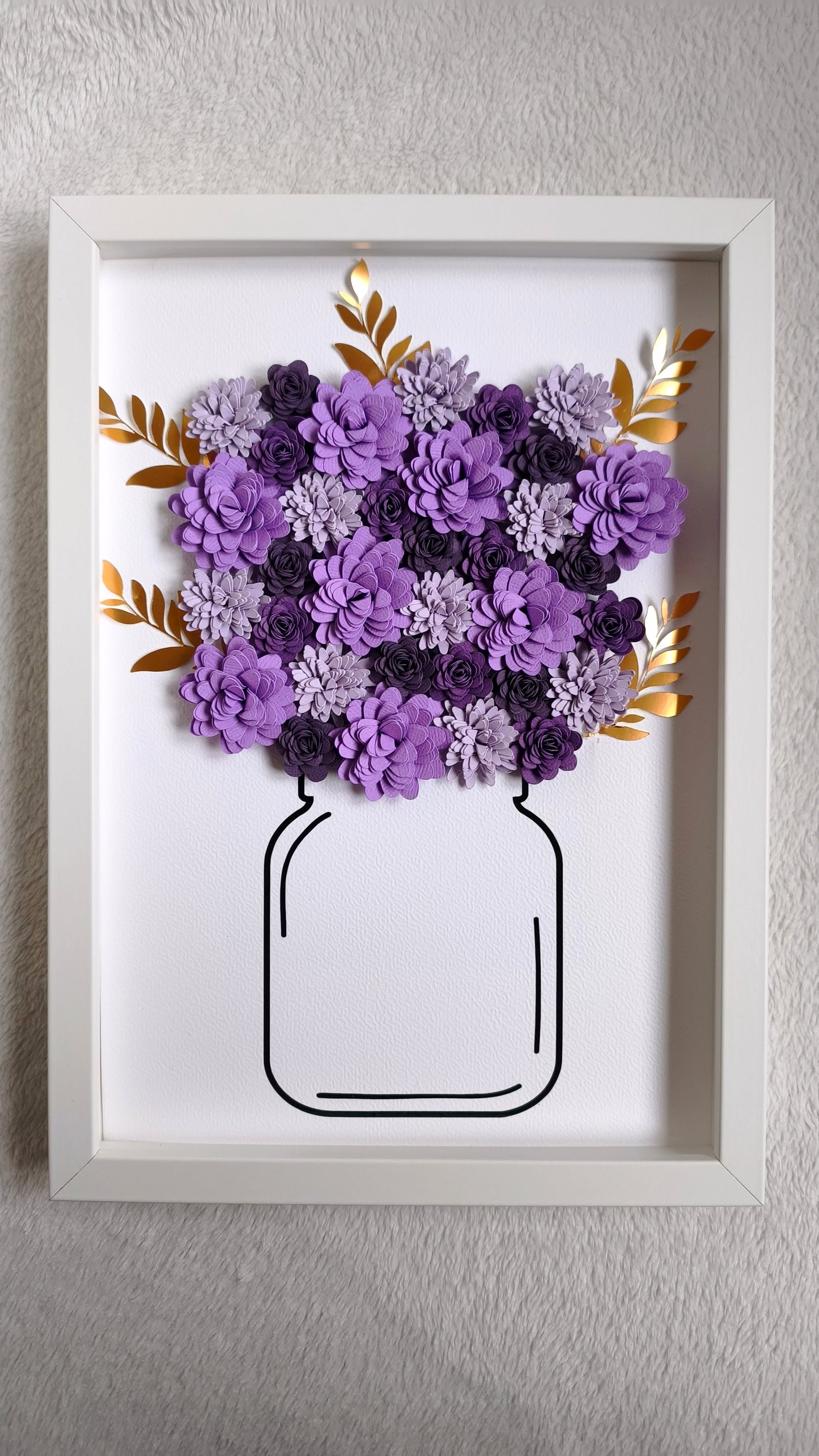 Cadre fleuri aux teintes violettes 💜