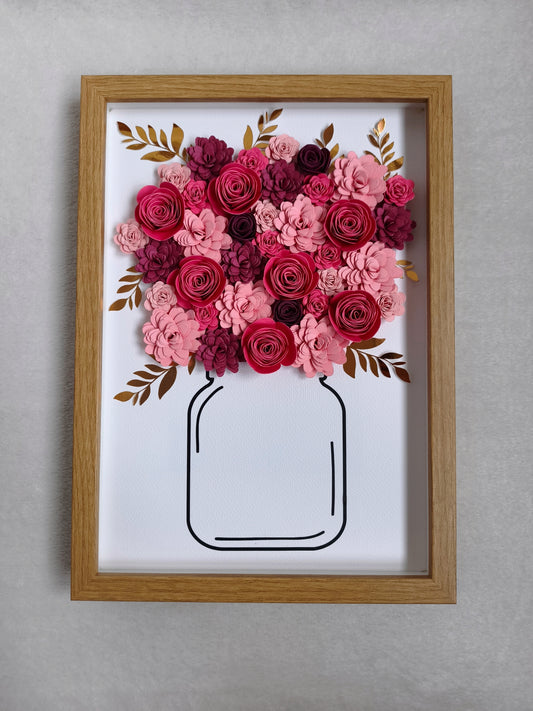 Cadre fleuri aux teintes roses 🌸