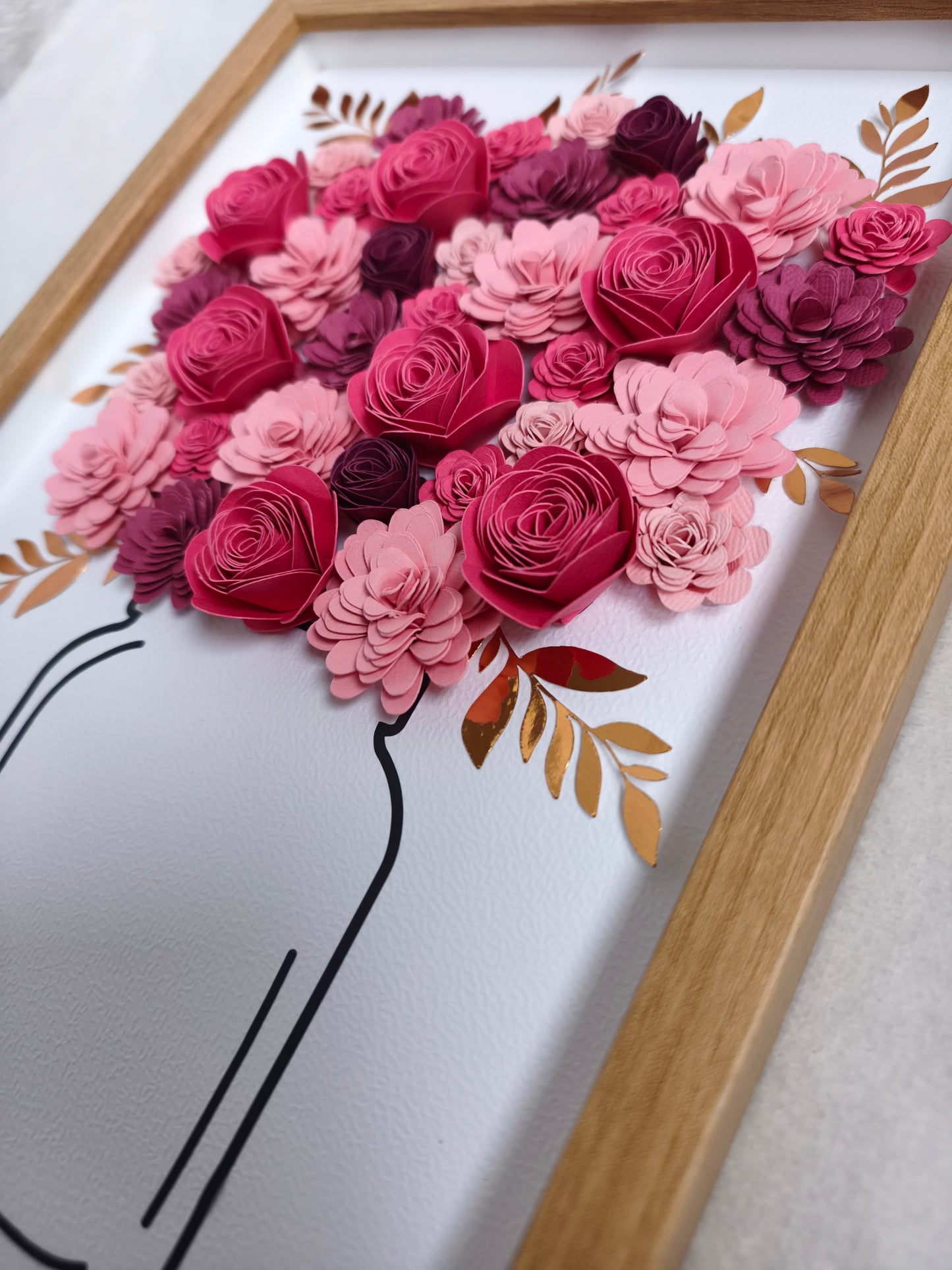 Cadre fleuri aux teintes roses 🌸