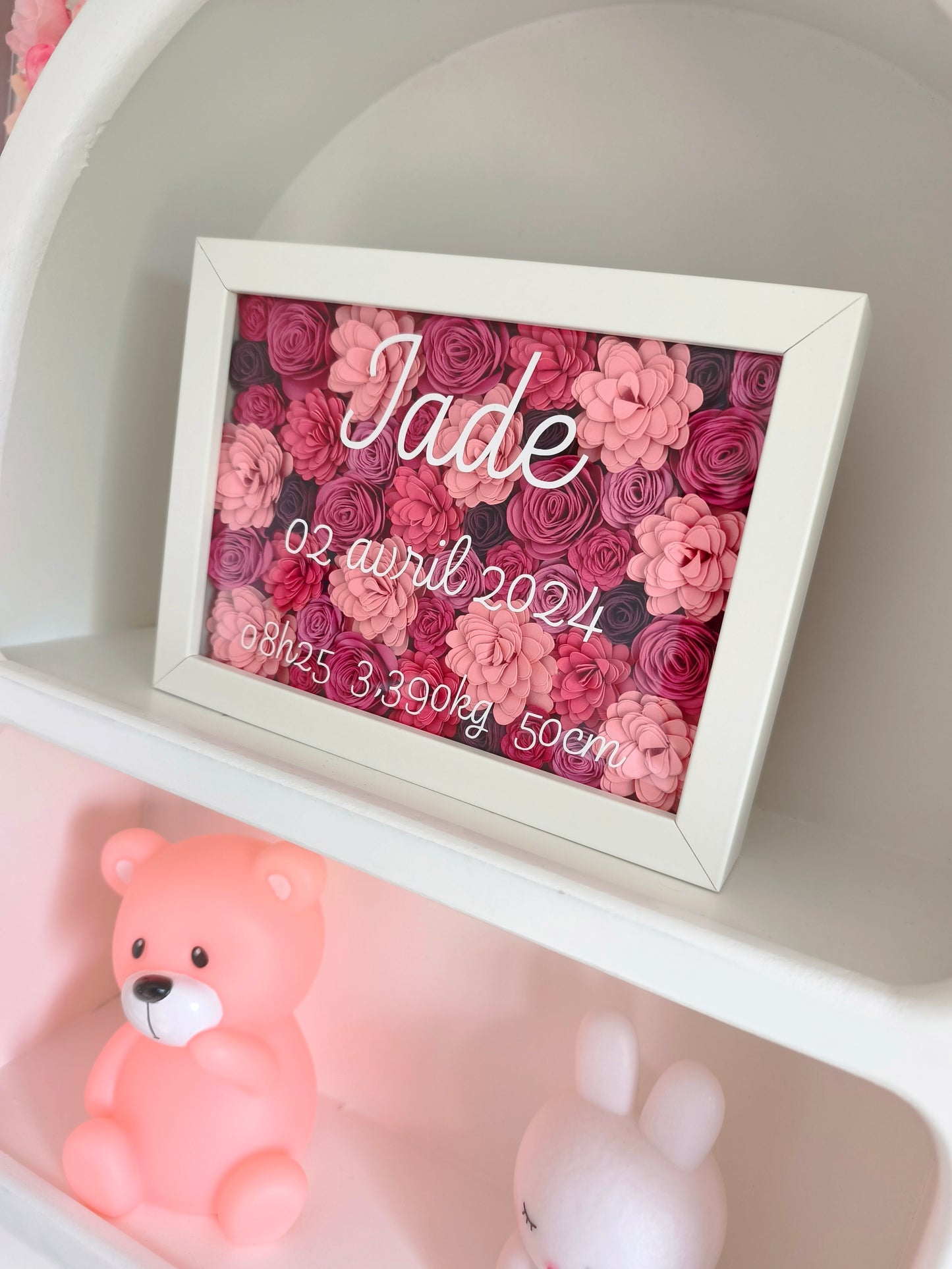Cadre de naissance fleuri 🌸