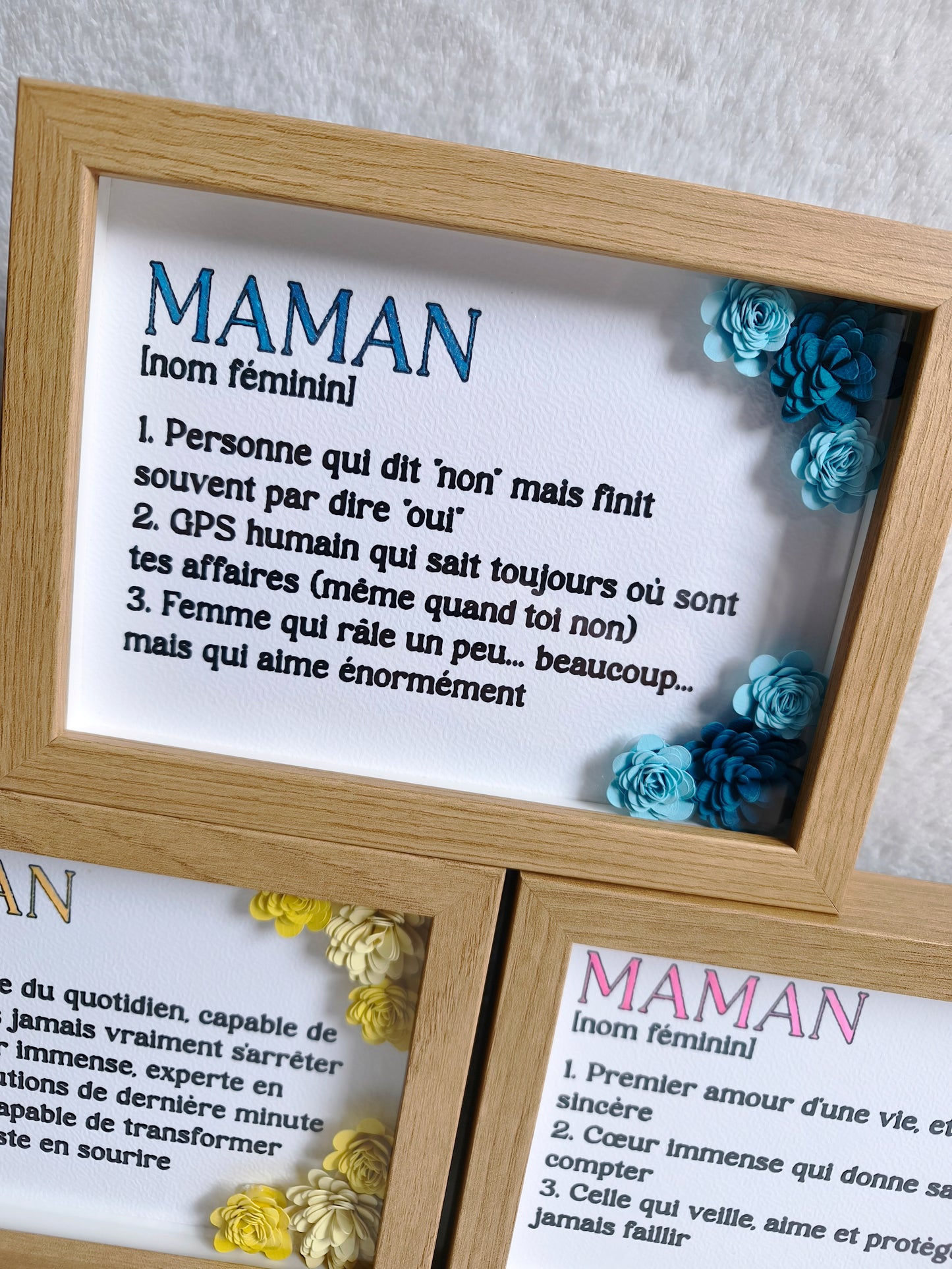 Cadre “Maman” – Définition pleine d’amour 🌸