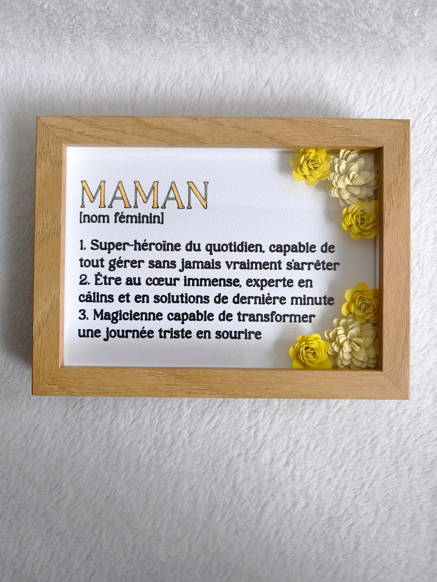 Cadre “Maman” – Définition pleine d’amour 🌸