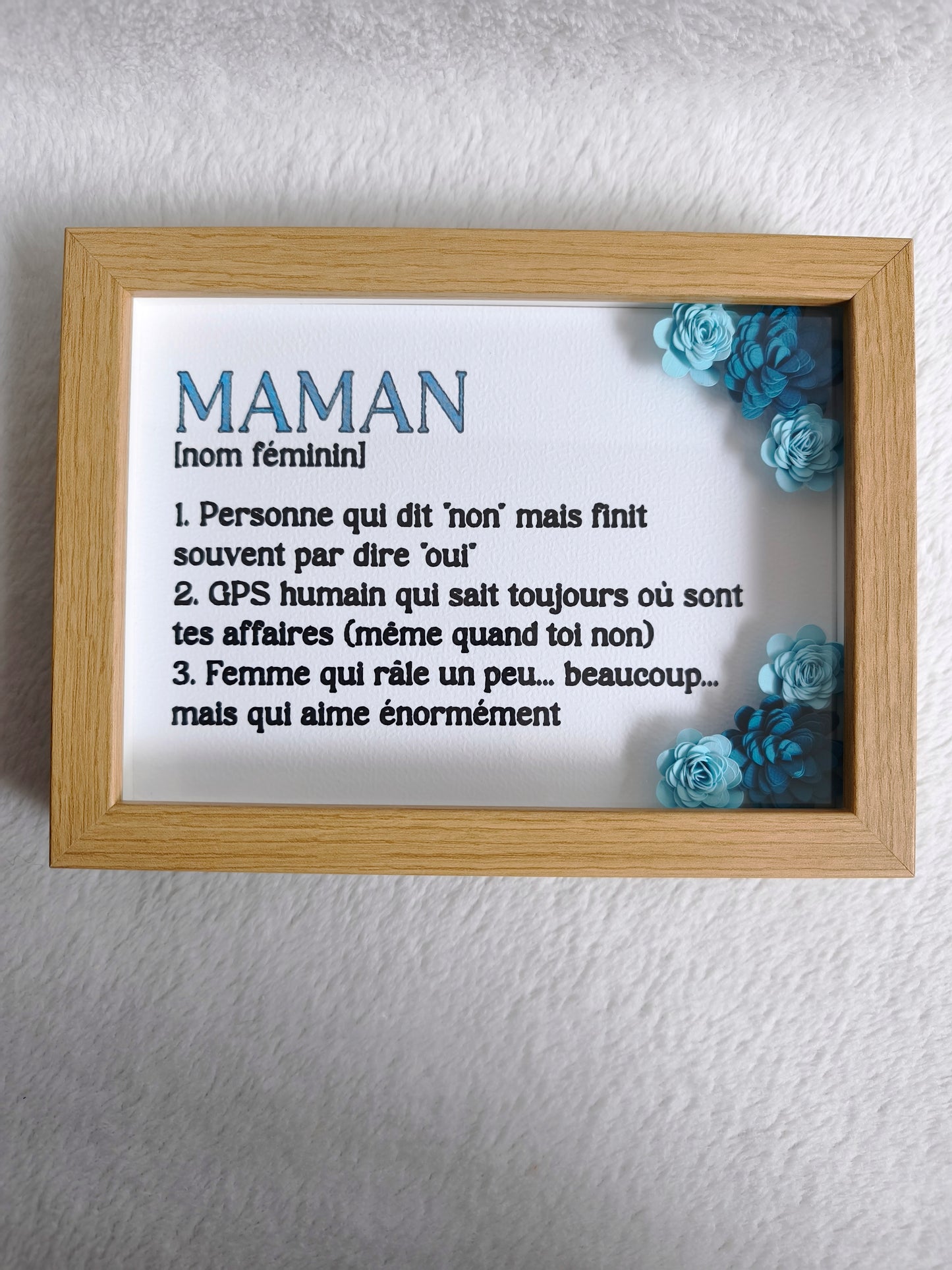 Cadre “Maman” – Définition pleine d’amour 🌸