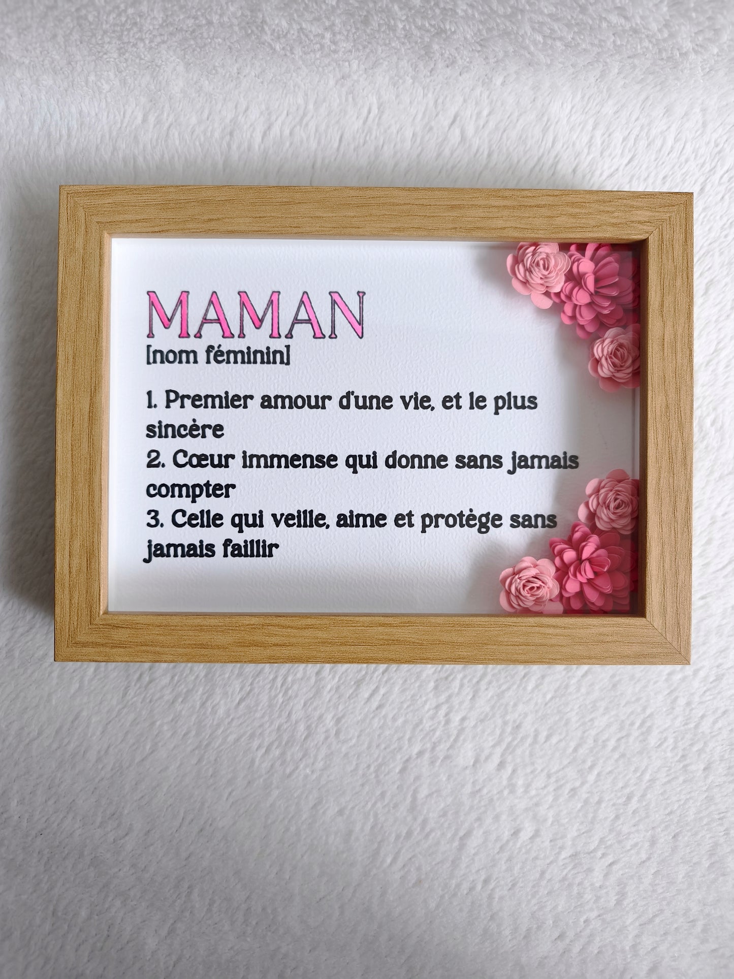 Cadre “Maman” – Définition pleine d’amour 🌸