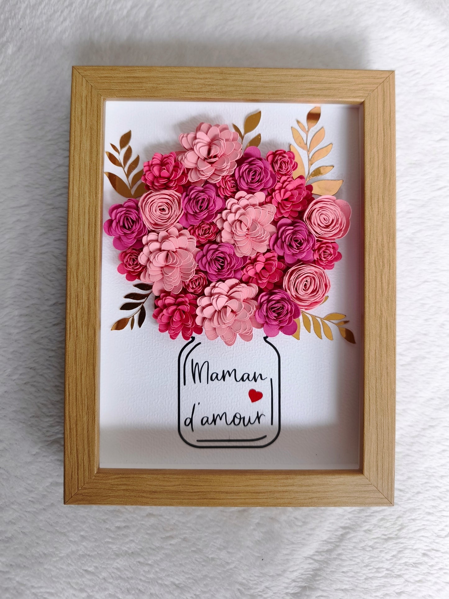 Cadre fleuri version mini aux teintes roses 🌸