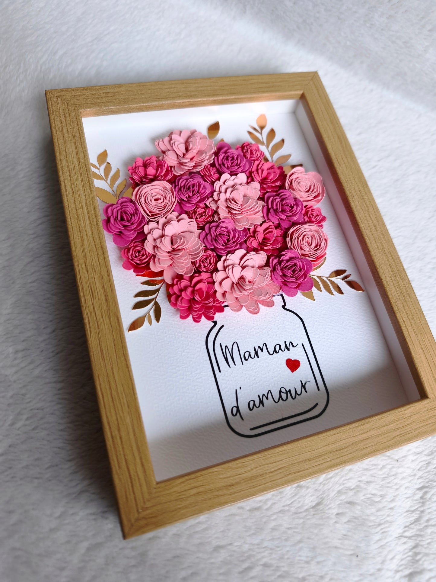 Cadre fleuri version mini aux teintes roses 🌸