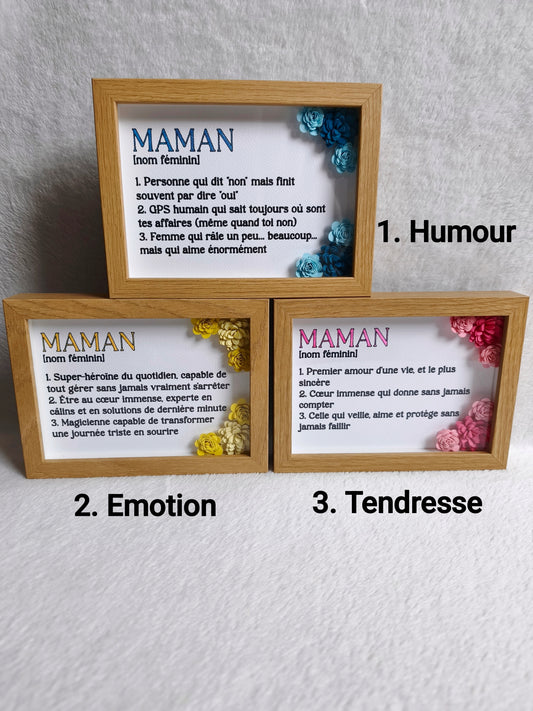 Cadre “Maman” – Définition pleine d’amour 🌸